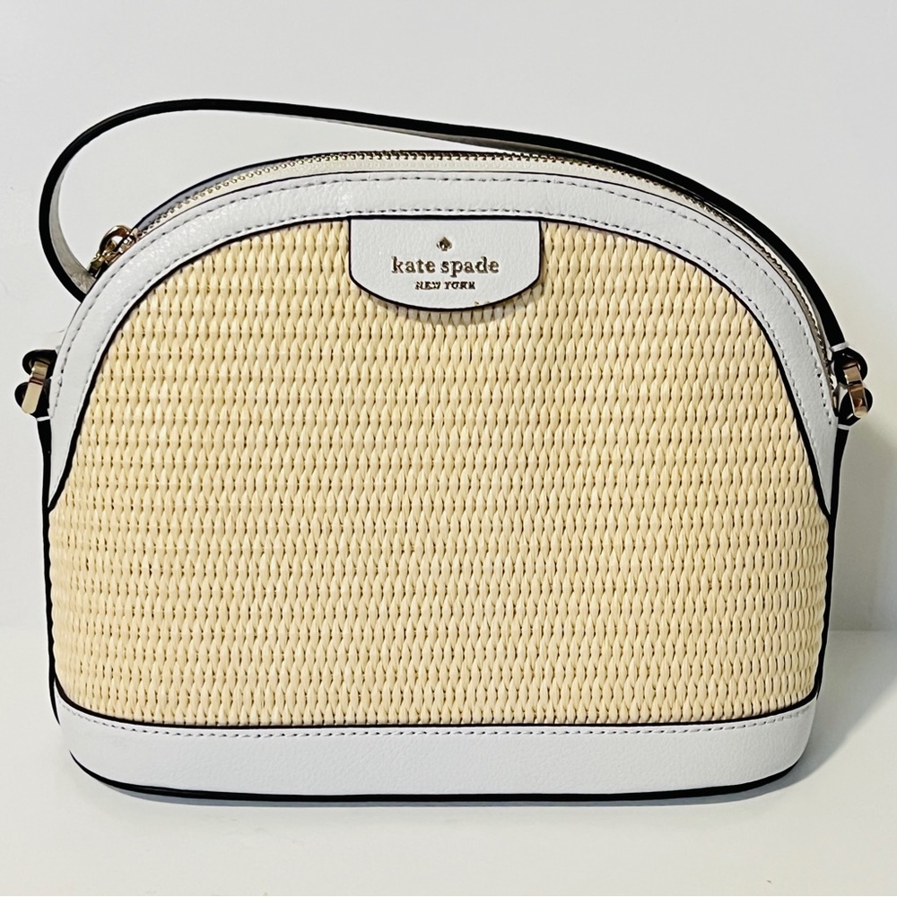 Kate Spade Sylvia Straw X Large Dome Crossbody